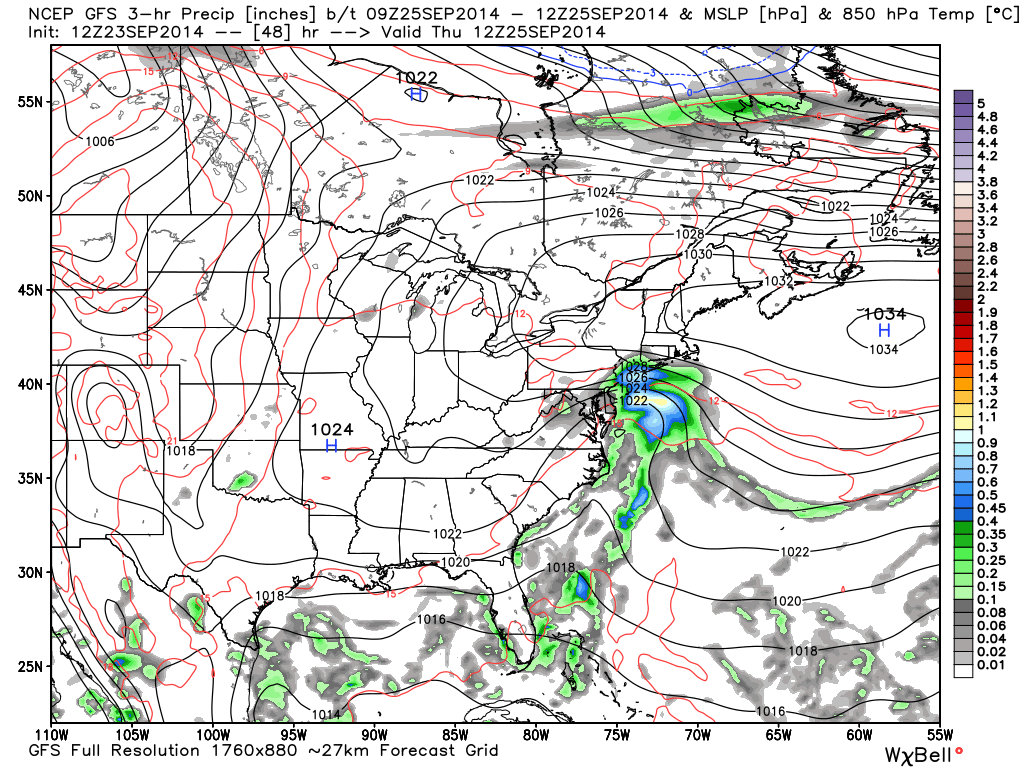12Z gfs showing coastal low pressure system impacting the east coast