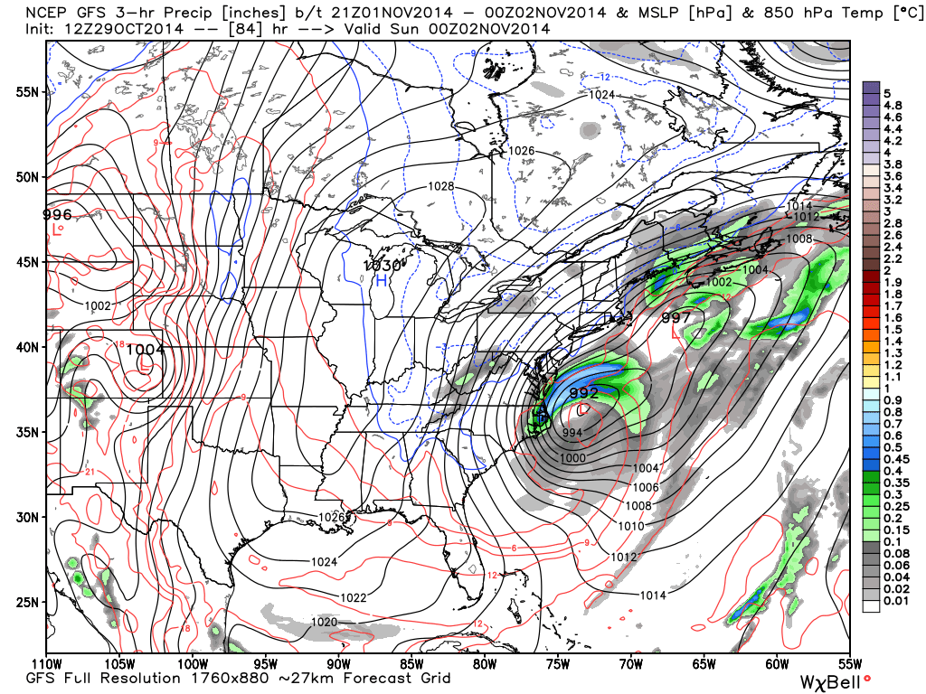gfs showing weekend storm and possible snow for new jersey