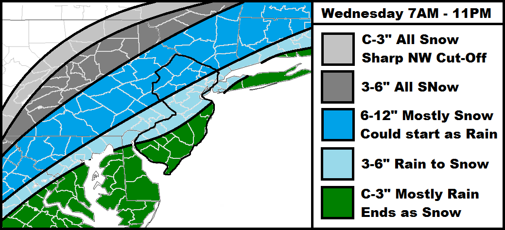 final call snow map for wednesday november 26 2014 weather nj snow storm