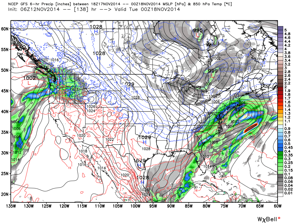 upgraded gfs showing rain and snow for Sunday-Tuesday over New Jersey