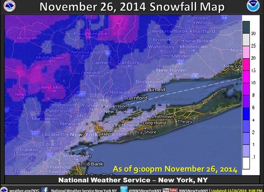 november 26 2014 snow map final accumulations