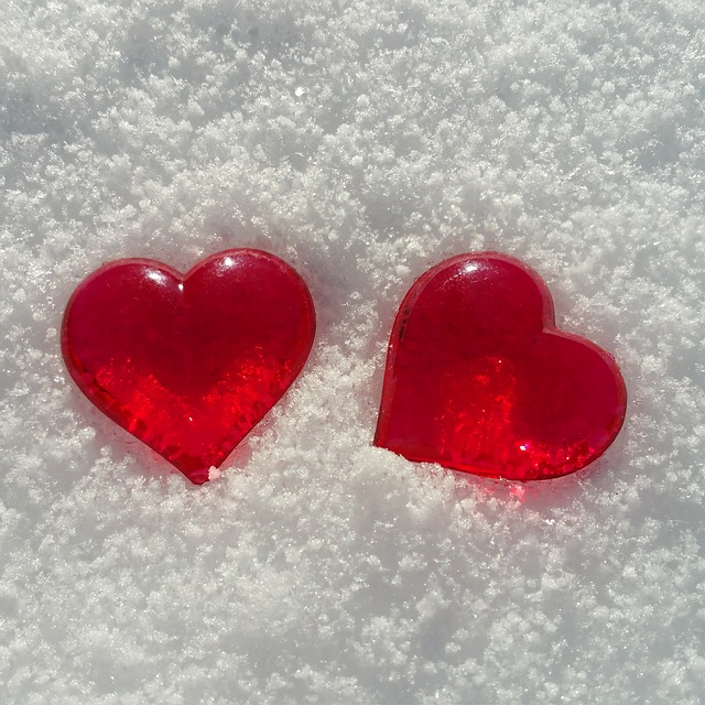 hearts snow