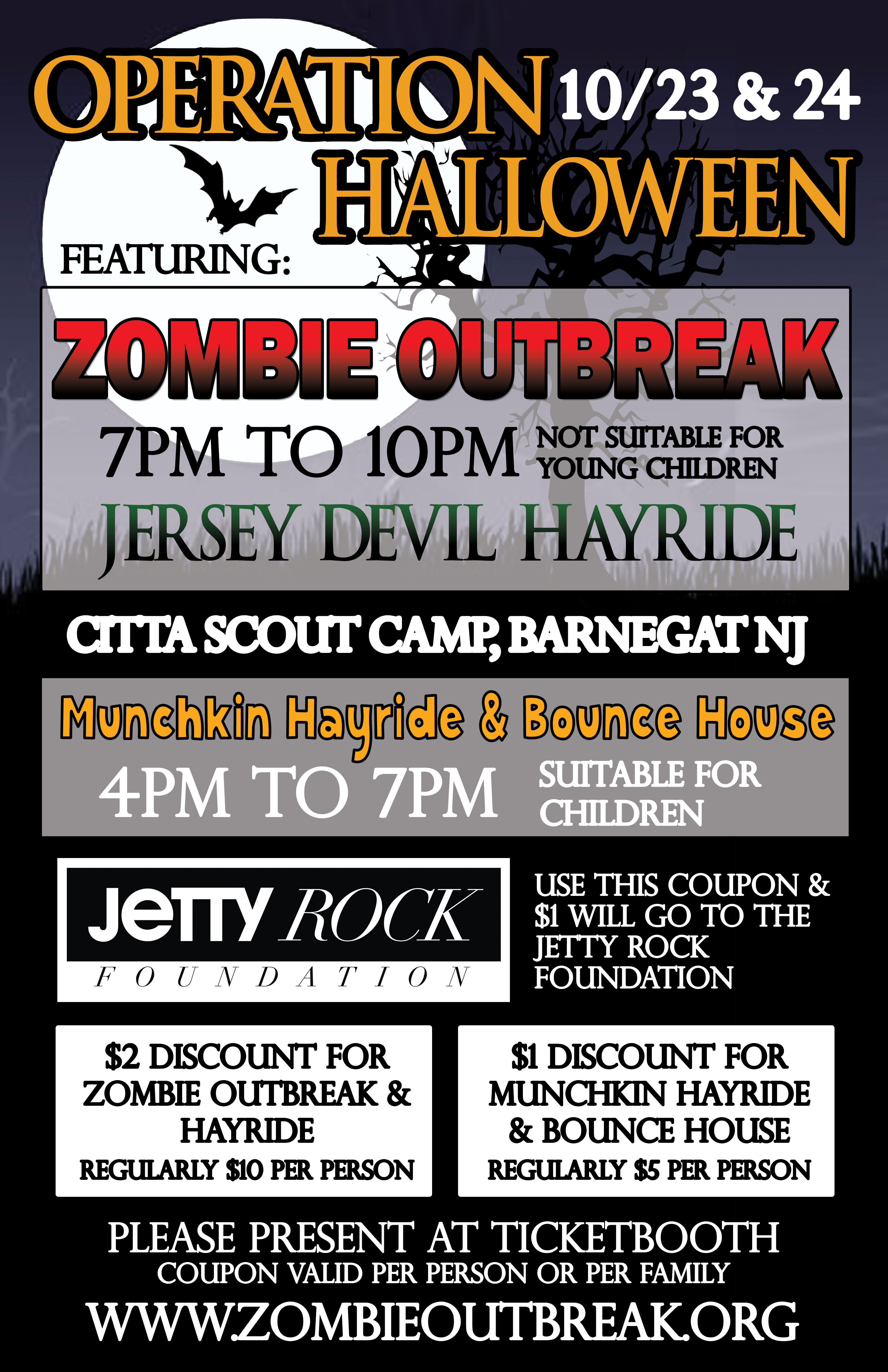 Operation Halloween featuring Zombie Outbreak coupon flyer