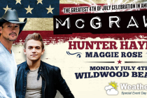 July 4th – Tim McGraw Beachfront Concert in Wildwood NJ!