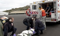 Lajes Airmen medevac US Navy Sailor