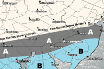 Jan 29: Snow Map for Tomorrow Morning