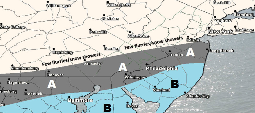 Jan 29: Snow Map for Tomorrow Morning
