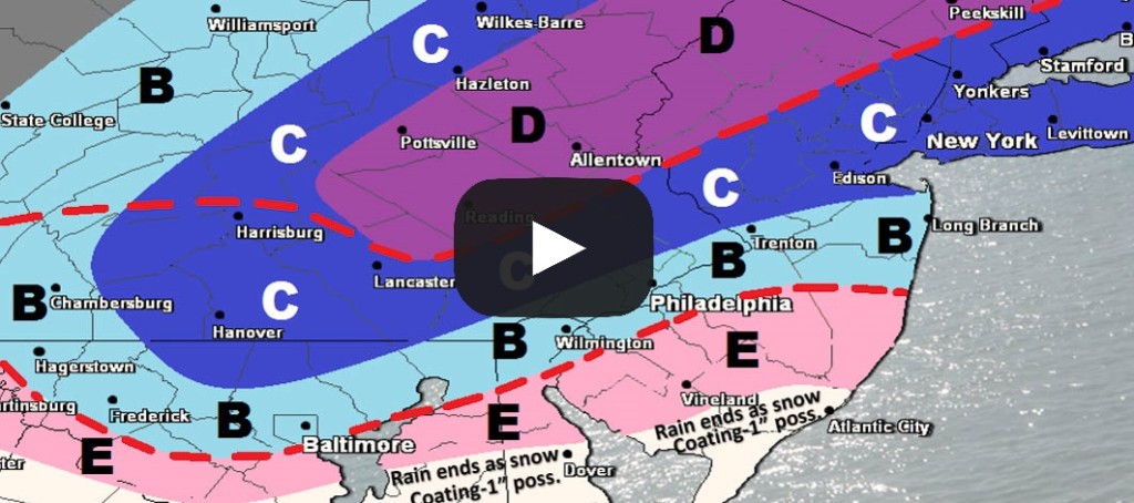 Snow map for February 9 2017