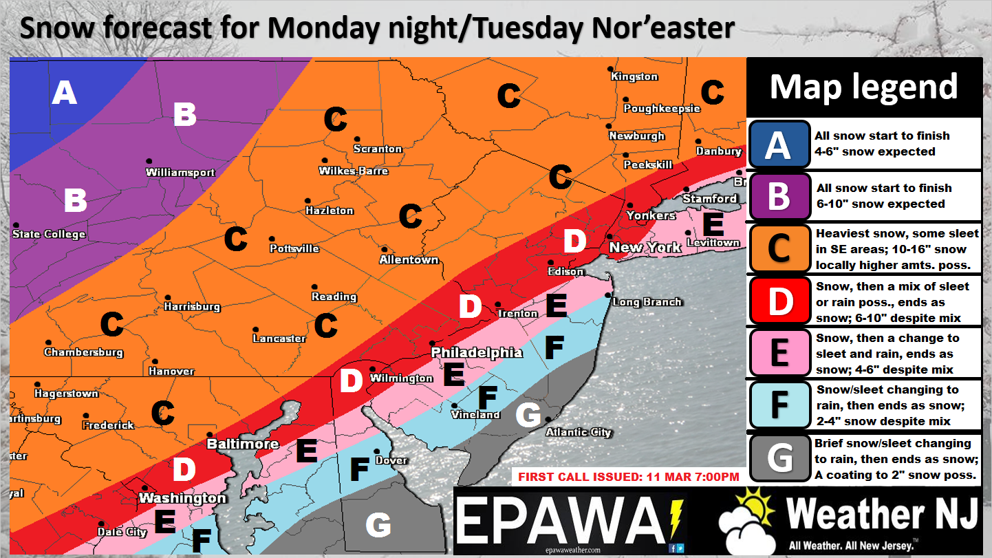 winter snow storm impact map 