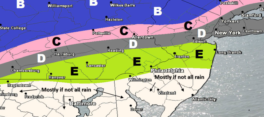 Mar 8: Snow Map for Thursday-Friday