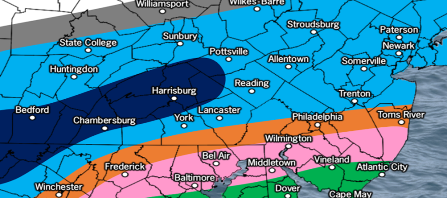March 31: Monday Morning Snow Map