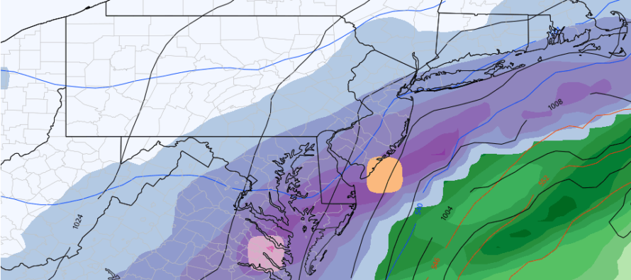 Monday SNJ Snow Chances Increasing