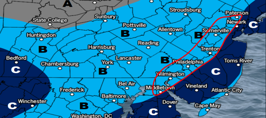 Snowstorm Approaching New Jersey