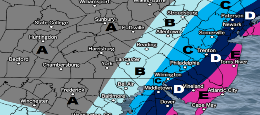 New Jersey Winter Storm Forming