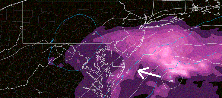 Coastal Storm Intensifying for New Jersey