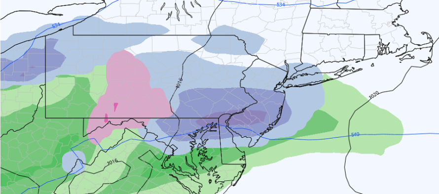 Light Snow Event Detected Sun PM-Mon AM