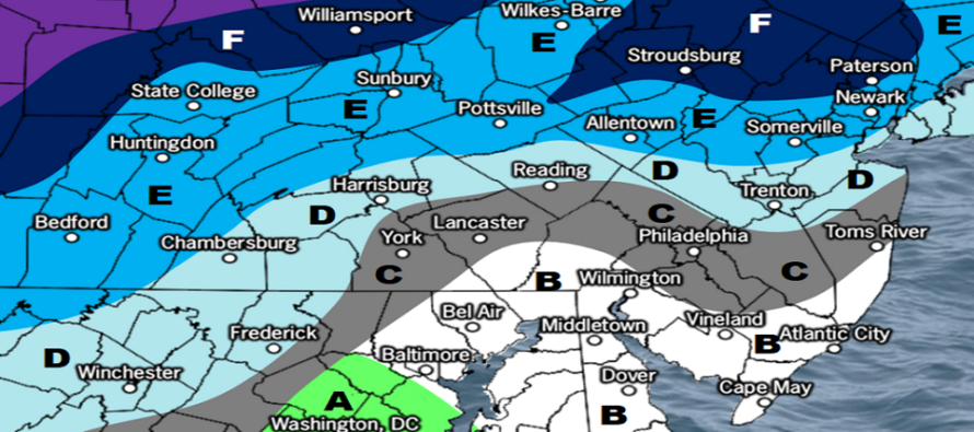 Weekend Snow Map