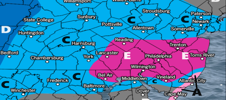 Snow Approaching New Jersey